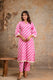 Pink Striped Cotton Kurta Set for Women – Breezy Pure Cotton by Aaronee
