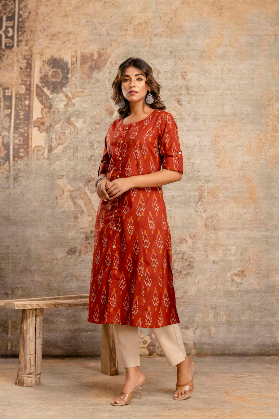 Elegant women’s kurta with traditional print