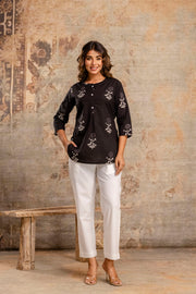 Elegant White Straight Cotton Pants for Women – Aaronee