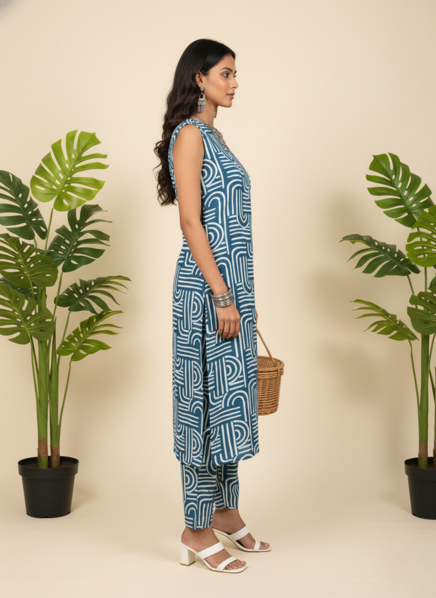 Designer blue ethnic wear for ladies
