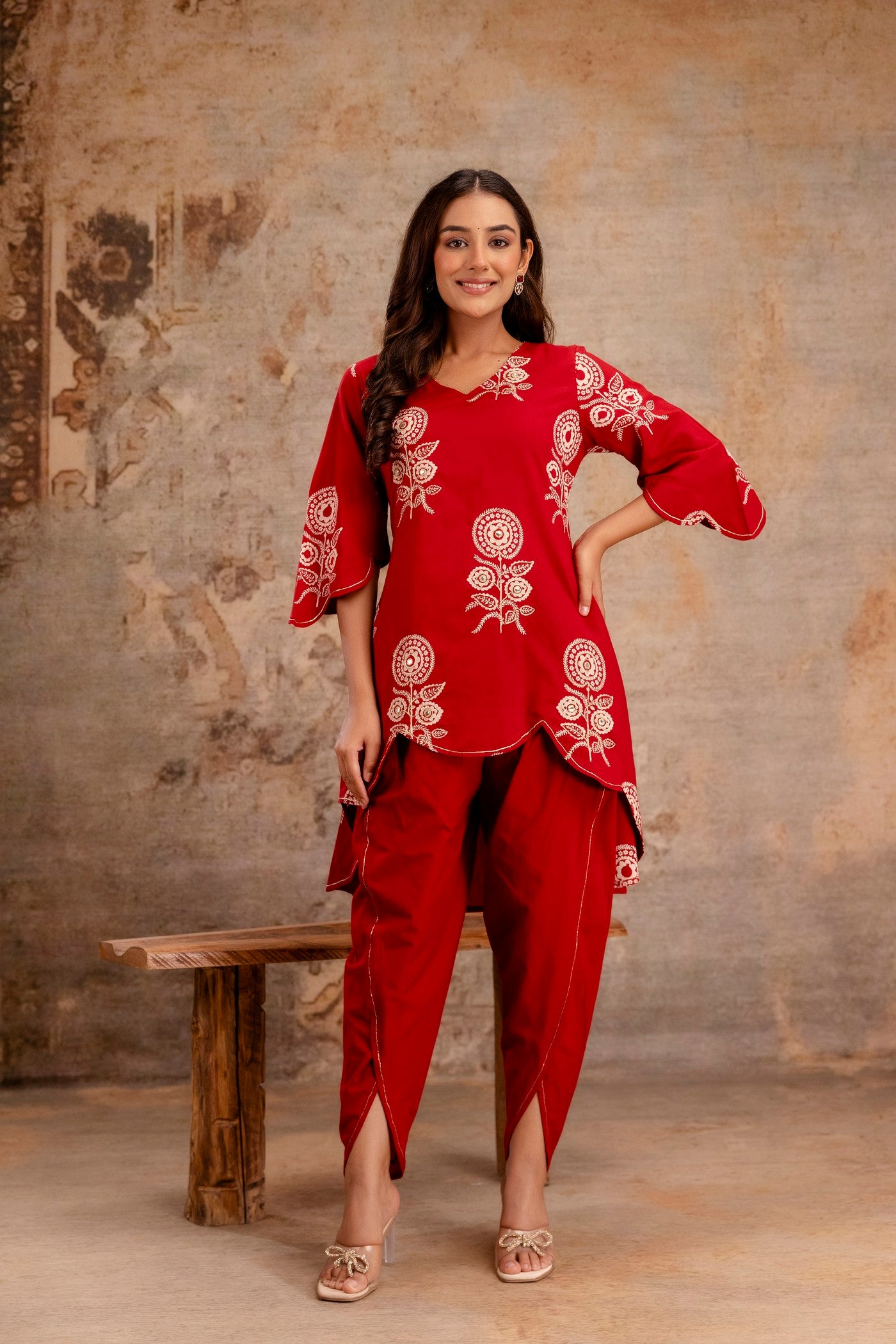 Elegant festive tulip pant set Aaronee