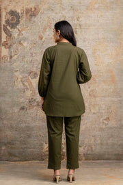 Ethnic Bottomwear Olive Green Pant