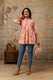 Peach Floral Pure Cotton Short Kurti for Women – Aaronee Casual Collection