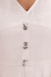 Festive wear grey midi cotton dress Aaronee