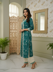 Designer Jaipuri Print Kurta Set for Ladies