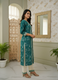 Elegant Blue Printed Pure Cotton Kurta Set for Women | Aaronee Ethnic Wear