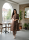 Elegant Brown Pure Cotton Kurta Dupatta Set for Women – Aaronee
