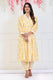 Yellow flower Print Kurta Set for Women