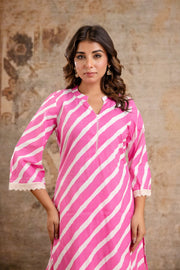 Pure cotton co-ord kurta set by Aaronee