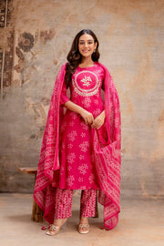 Pink ethnic festive wear suit set Aaronee