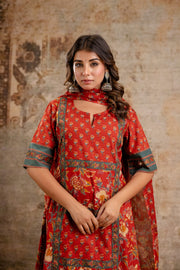 Aaronee women's pure cotton dupatta set