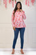 Pink Foil Print Shirts for Women in Indo-Western Style