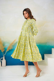 Stylish Mustard Middy Dress Aaronee