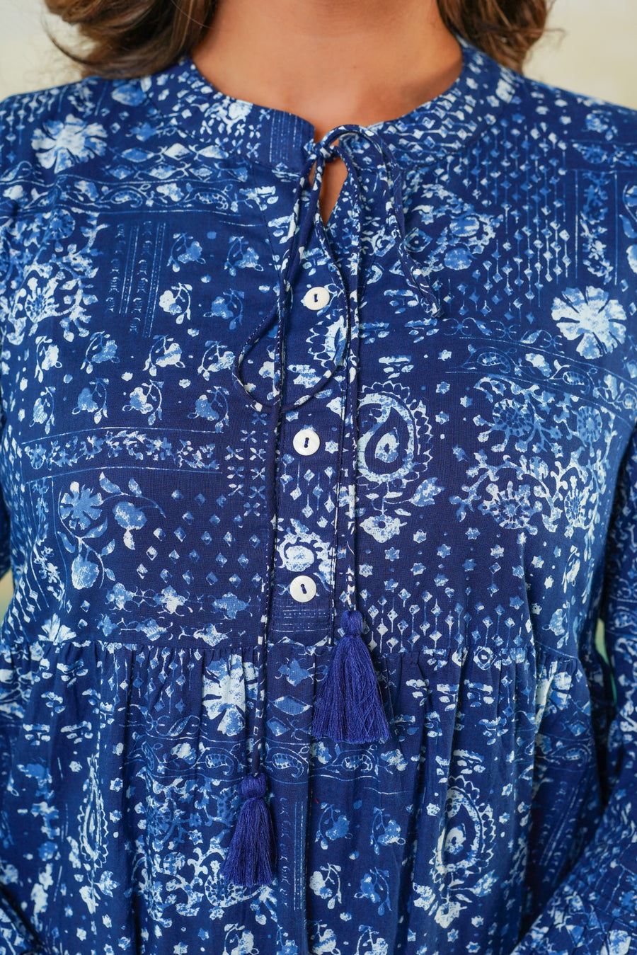 Trendy navy blue casual dress