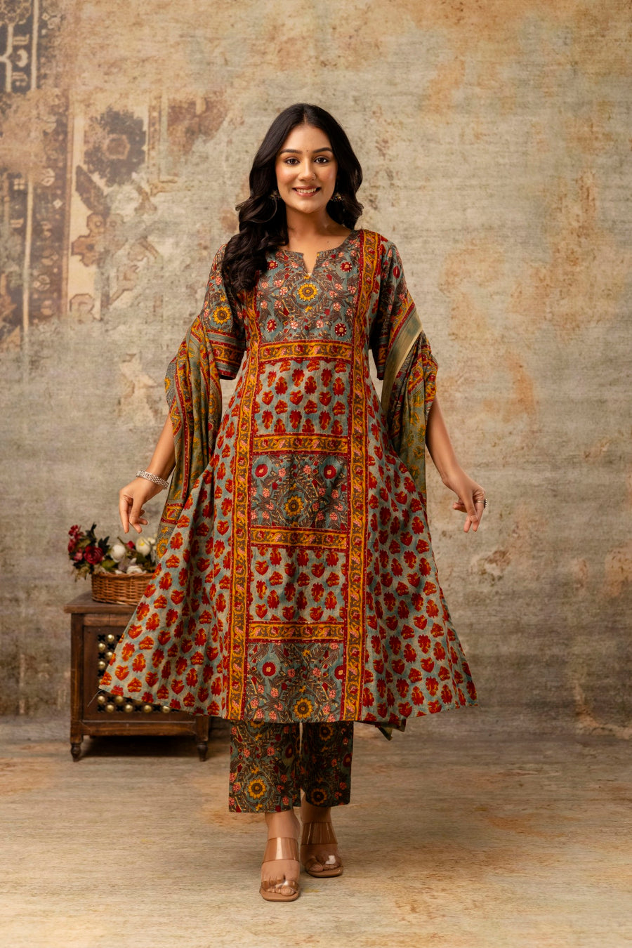 Woman in Aaronee ethnic cotton wear