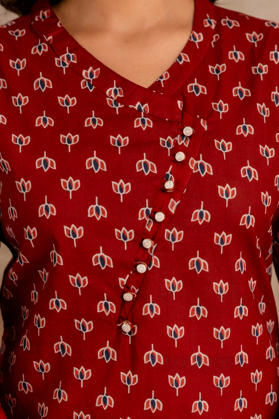 Women’s cotton kurti set with ethnic pattern