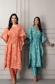 Kaftan in Modal Chanderi Fabric - Cord Set for Women