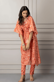 Kaftan in Modal Chanderi Fabric - Cord Set for Women