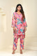 Pink Flower Cord Set for Women in Indo- Western Style
