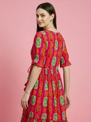 Premium pure cotton printed summer dress by Aaronee