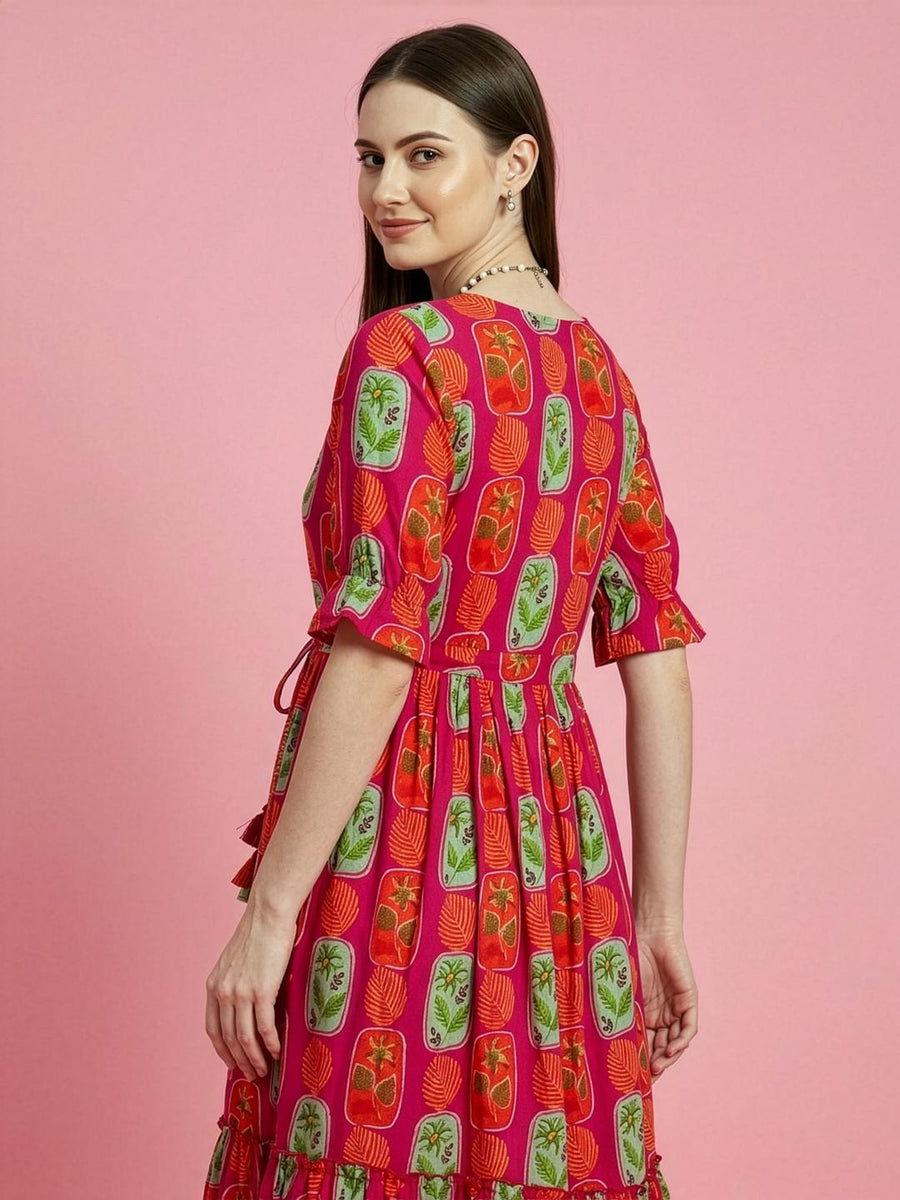 Premium pure cotton printed summer dress by Aaronee