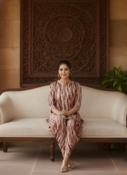 Elegant Maroon Dhoti Kurta Set for Women