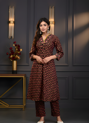 Beauty of Brown Kurta Set for Women