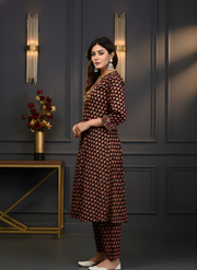 Beauty of Brown Kurta Set for Women