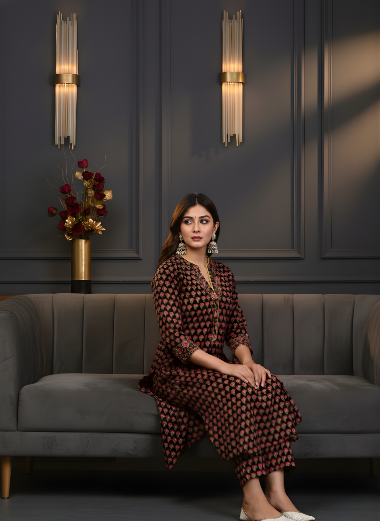 Beauty of Brown Kurta Set for Women