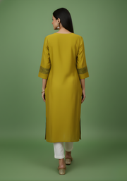 Aaronee mustard ethnic kurti studio photoshoot