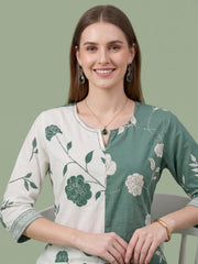 Women's Premium Floral Printed Cotton Kurta Set