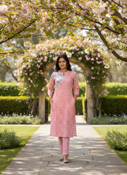 Sanganeri Print Kurta Set for Women