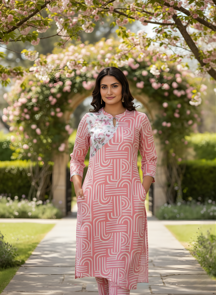 Sanganeri Print Kurta Set for Women
