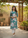 Teal Green Floral Pure Cotton Kurti – Elegant Summer Collection by Aaronee