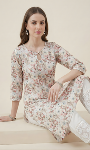 Floral Printed Kurta – Aaronee Everyday Elegance