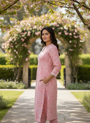 Sanganeri Print Kurta Set for Women