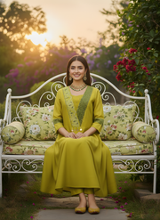 Aaronee Ethnic Wear Mustard Kurta Set