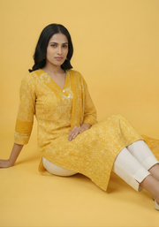 Lightweight cotton kurti dupatta set women Aaronee