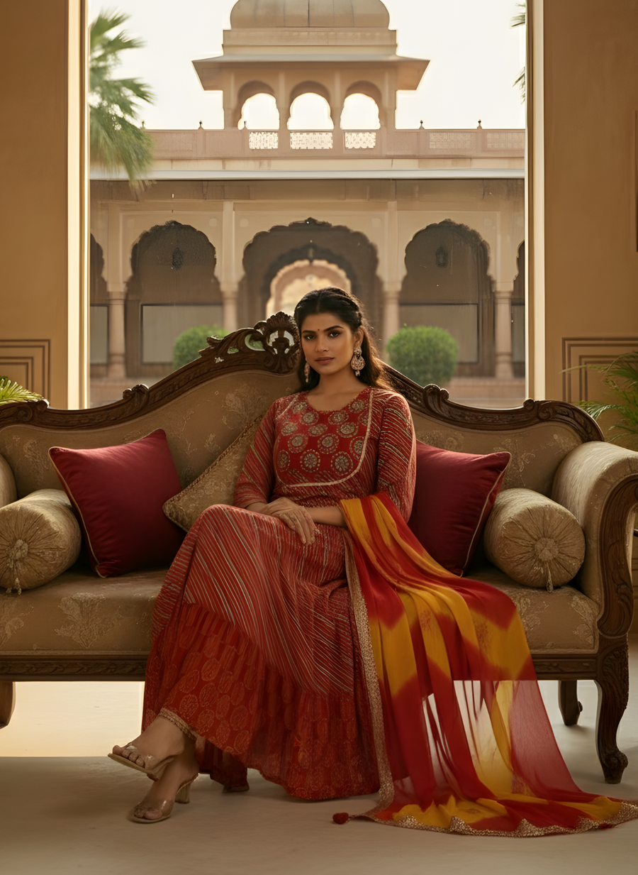 Printed Latest Trends Sharara Set for Women with Dupatta