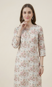 Floral Printed Kurta – Aaronee Everyday Elegance