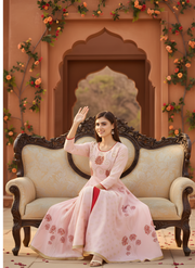 Cotton festive wear dress with golden motifs