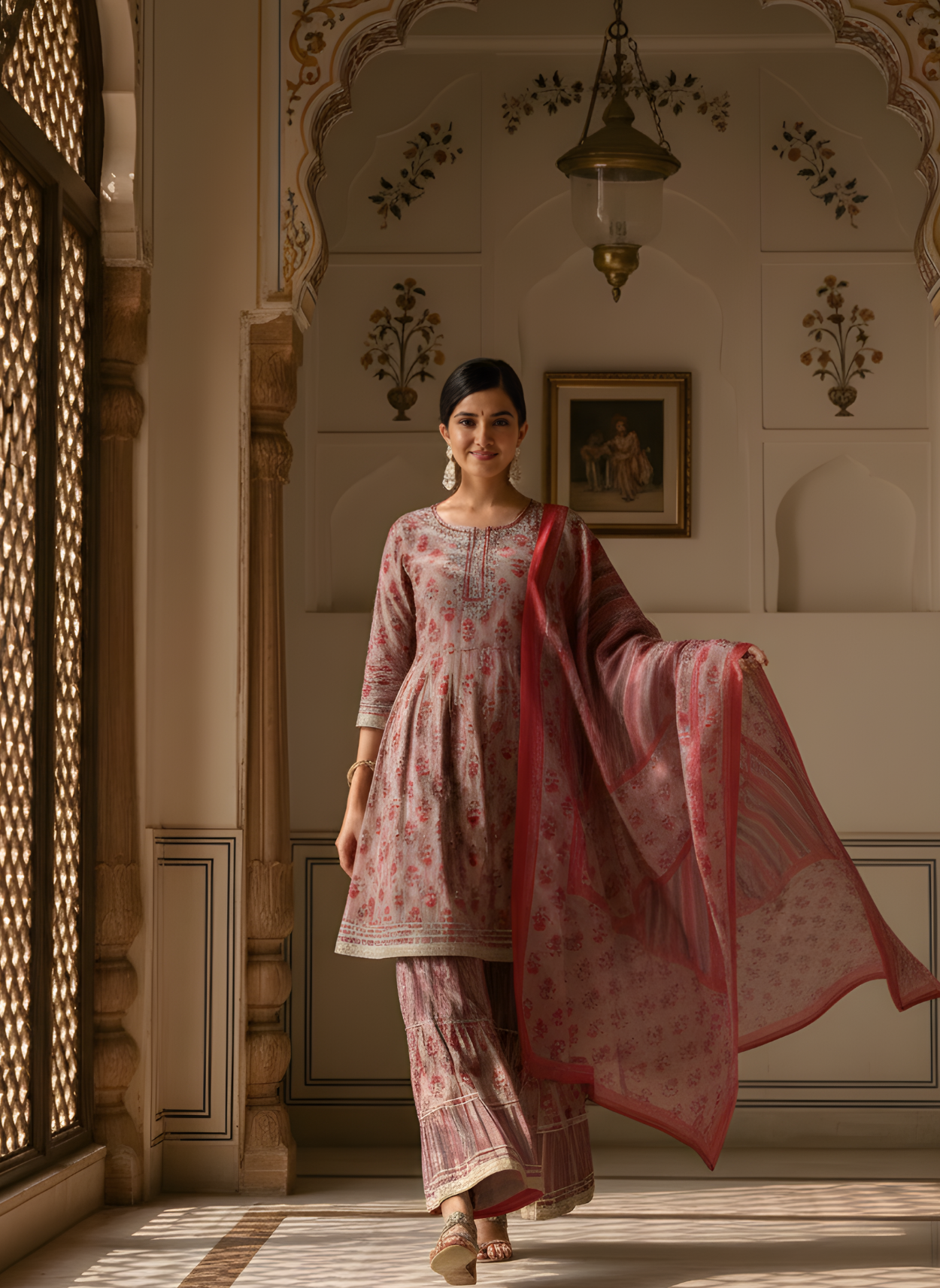 Stylish Printed Sharara Set for Women with Dupatta