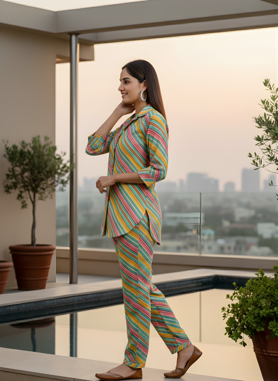 Western Lahirya Cord Set for Women