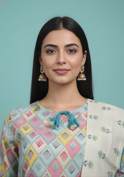 Elegant Multicolor Printed Kurta Set for Women with Dupatta