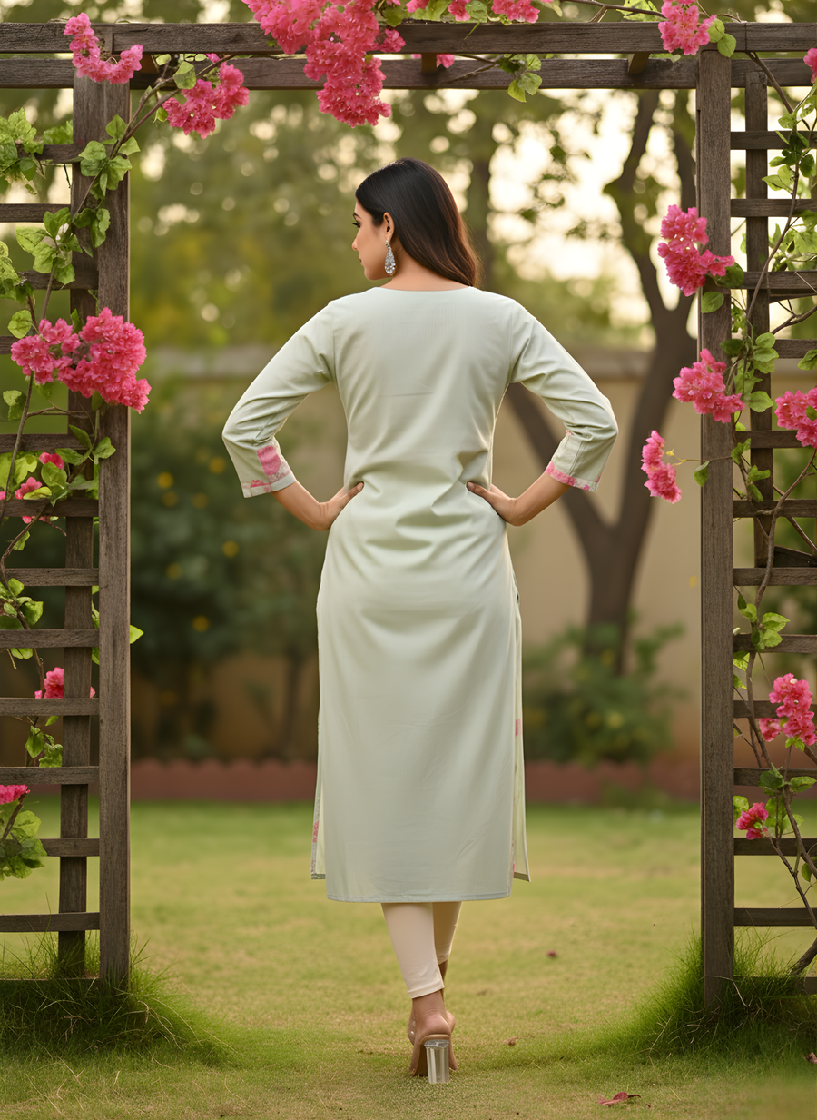 Pink Printed Kurta for Women