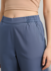 Aaronee Pure Cotton Straight Fit Pant for Women – Soft Elastic Waist Casual Wear