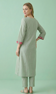 Pink Printed Kurta Set for Women