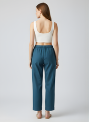 Aaronee Pure Cotton Straight Fit Pant for Women – Soft Elastic Waist Casual Wear (Copy)