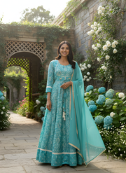 Printed Latest Trends Long Dress with Dupatta Set