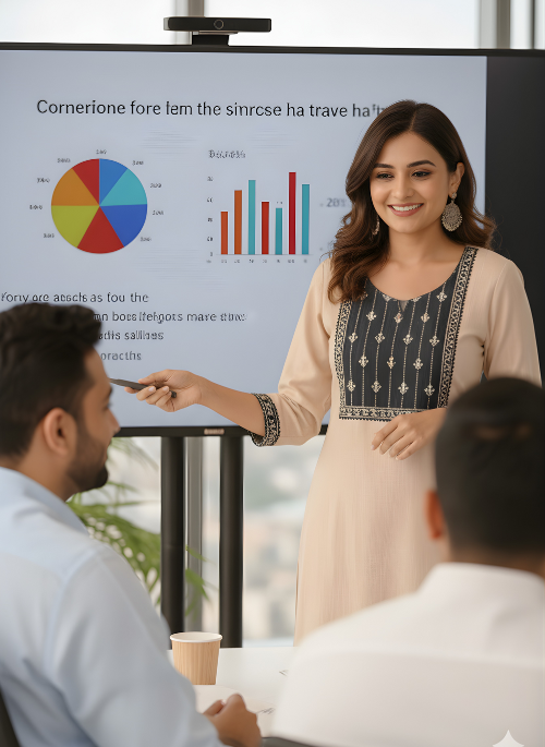 Elegant Kurta Set for Women with Black Embroidered